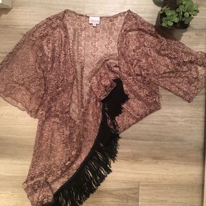 Lularoe | Fringe & Lace Monroe Kimono